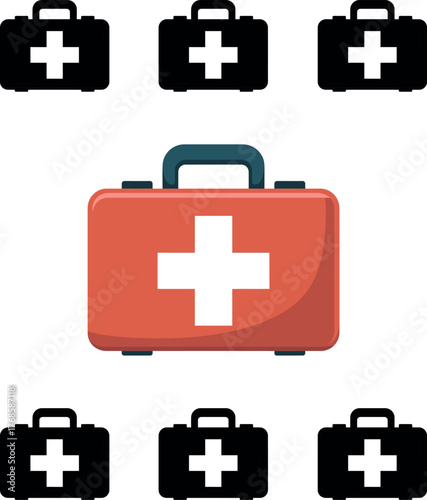 First aid kit icon vector illustration
