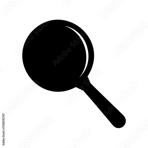 Black and white magnifying glass representing investigation and exploration concepts