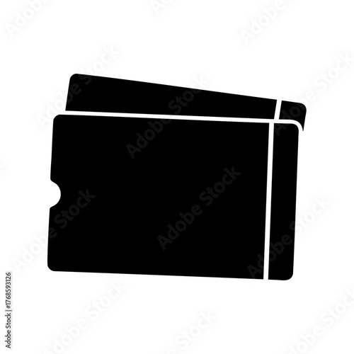 Two black membership cards stacked on top of each other in silhouette