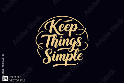 Elegant Gold Script Lettering Keep Things Simple on Dark Backgro