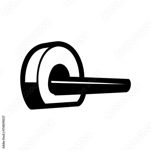 Stylized rendering of a pushpull potentiometer in bold black and white