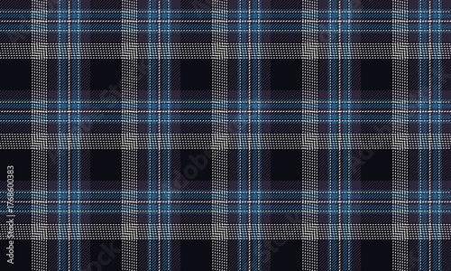 Seamless plaid patterns in navy, white, blue, and purple for designing clothes, skirts, pants, dresses, and aprons. Add charm to every look with style.