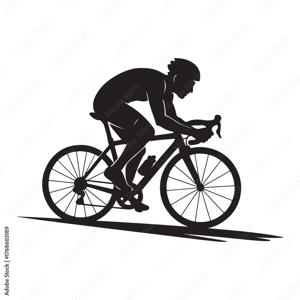 Fototapeta premium cyclist silhouette vector