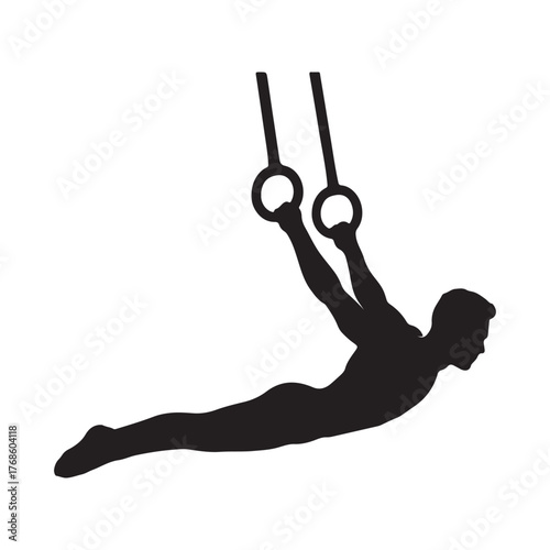 silhouette of a man exercising