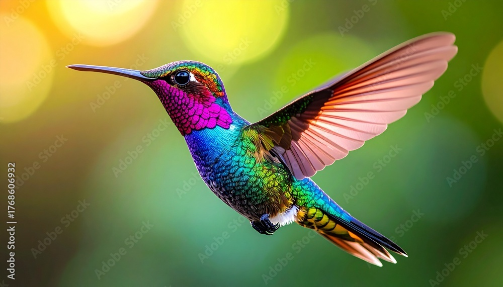 Fototapeta premium Exotic rainbow hummingbird