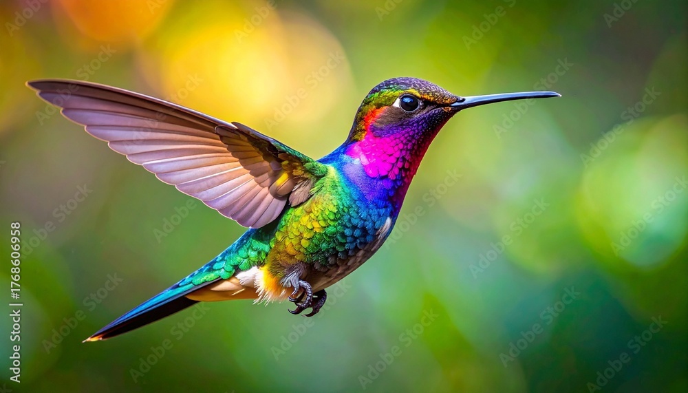 Fototapeta premium Exotic rainbow hummingbird
