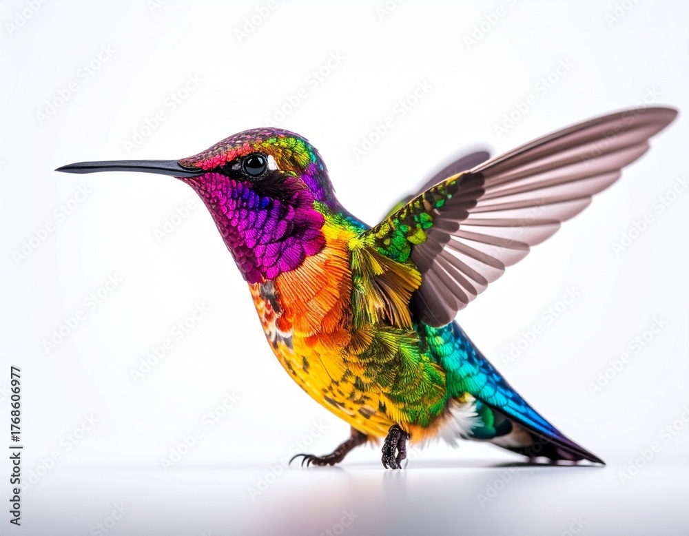 Fototapeta premium Exotic rainbow hummingbird