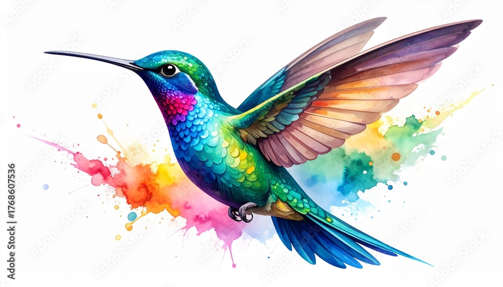 Obraz premium Stylized hummingbird icon 