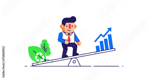 Balancing Act: Business Growth And Environmental Sustainability Conceptualization