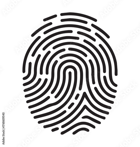 fingerprint icon Signature concept for password encryption, to protect information vector transparent background