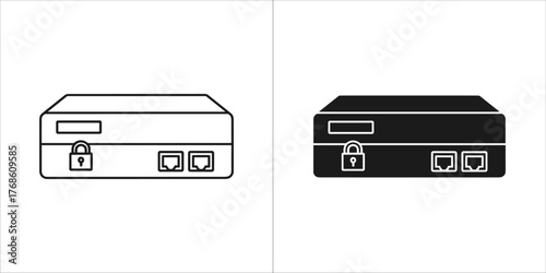 Two routers, one black and one white