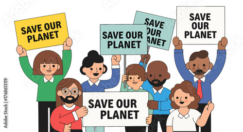 Collective Action Depicting Awareness About Planet Preservation Focused Environmental Conservation