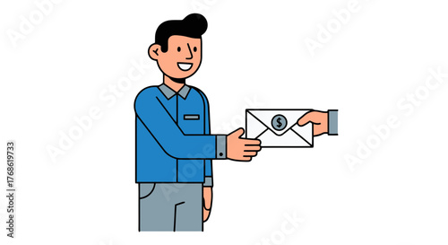 Delivery Of Monetary Funds Through Postal Correspondence To Illustrate Financial Transactions