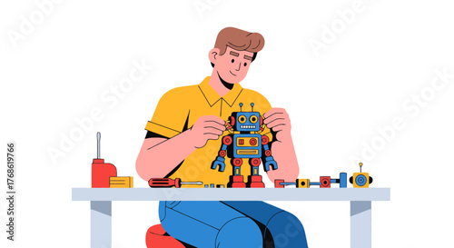 Crafting A Futuristic Mechanical Automaton: Robotics And Engineering Illustration