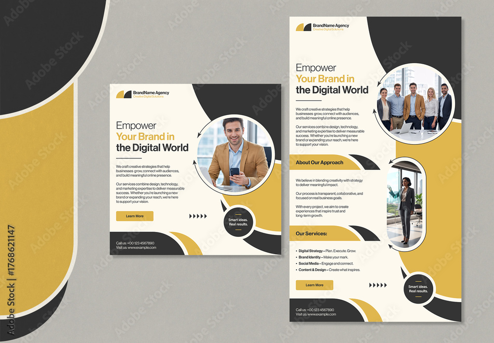 Modern Marketing Social Template Set Stock Template | Adobe Stock