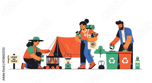 Eco-Conscious Campers, Embracing Sustainability While Camping and Practicing Recycling Principles