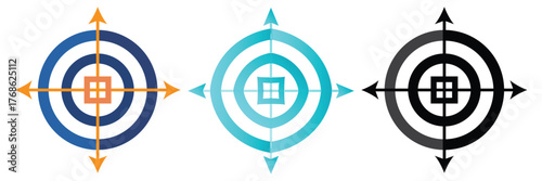 Target Focus Logo Bundle | Business Goal, Marketing Strategy, Success Icon Set