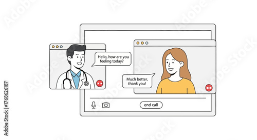 Telemedicine appointment offers convenient virtual healthcare, connecting doctor and patient for easy consultations and health advice online with modern appeal