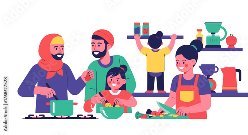 Family Togetherness: Cooking a Meal and Embracing Moments of Unity and Joy