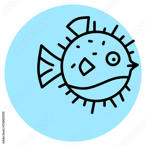 Fish Icon Hand drawn