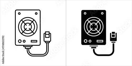 Computer power supply unit icon