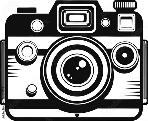 Vintage camera vector illustration classic retro photography equipment scalable eps icon vector