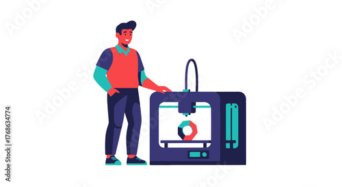 Innovative 3D Printing Technology Demonstrating Manufacturing Process And Future Application Vision