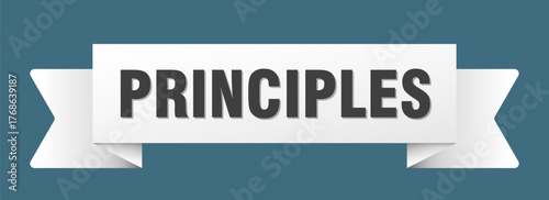 principles ribbon isolated on transparent background. principles ribbon