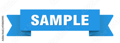 sample ribbon isolated on transparent background. sample ribbon