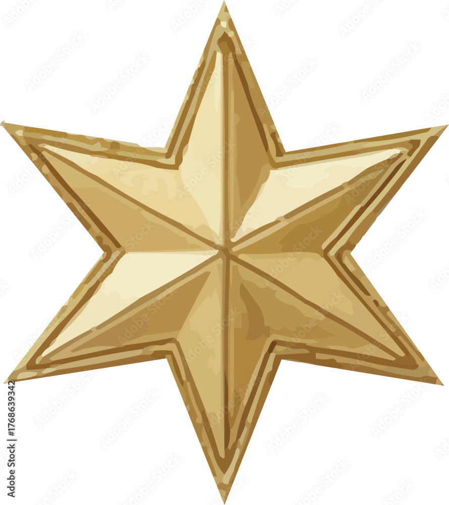 Obraz premium Golden starburst symbol of excellence and achievement