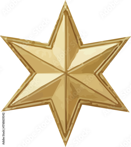 Golden starburst symbol of excellence and achievement
