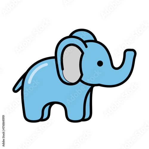 Cute Cartoon Elephant Illustration