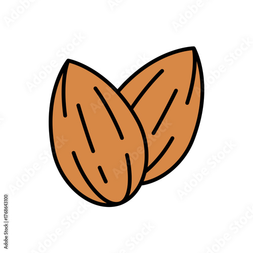 Pair of Almond Nuts Filled Icon