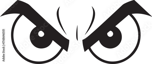 silhouette of cartoon face and big eyes