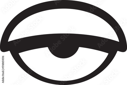 silhouette of cartoon face and big eyes