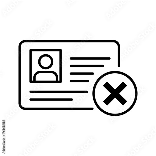 Identification card with a red cross symbol