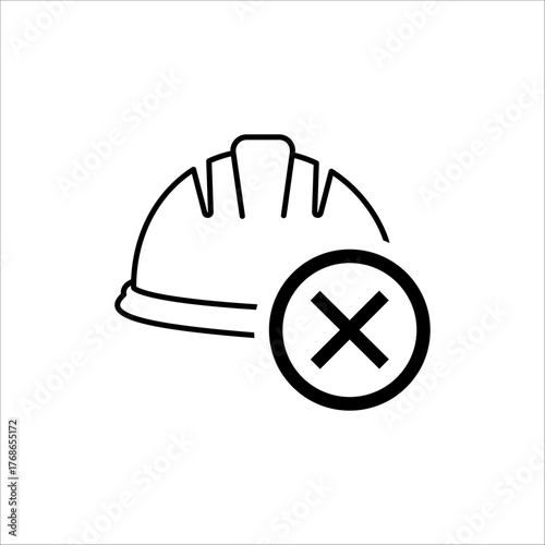 Hard hat with a cross symbol