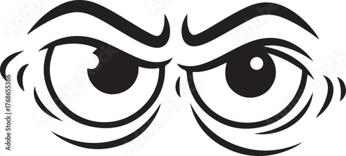 silhouette of cartoon face and big eyes