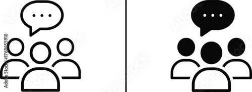 Dialogue Icons: Conceptual icons representing idea-sharing and communication, ideal for conveying interactions.