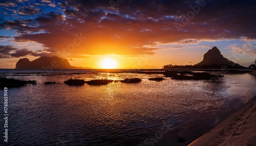 African Sunset In Mauritius