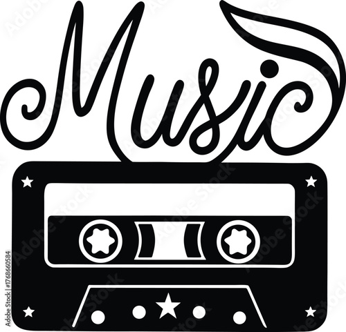 Music Cassette Tape Illustration