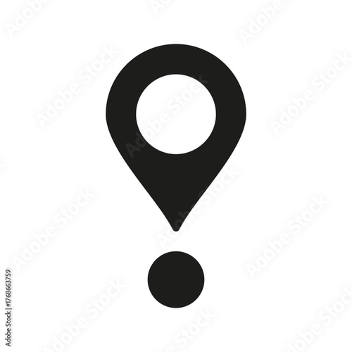 Web sign target for navigation icon. Pin on map and localization and deployment location for travel and search desired place