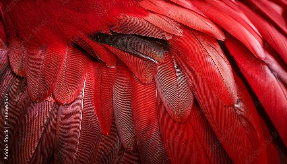 Obraz premium Red Bird Wings Feather Texture Background Eagle Fly