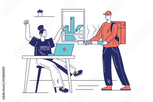 Each illustration is outlined with clean lines and includes subtle decorative elements like plants or icons (e.g., money, books, or hearts). The image is ideal for use in Adobe Stock as a versatile se