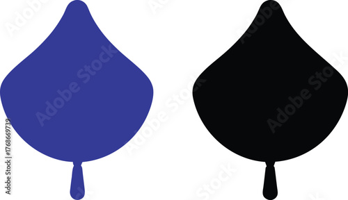 Illustration of two fishing nets one empty and one successfully holding a fish showcasing a maritime or culinary theme