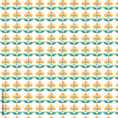 Elegant Floral Blossom Pattern - Seamless Botanical Design