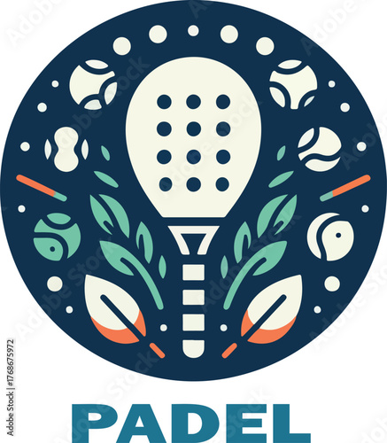 Padel logo logo icon vector white background .