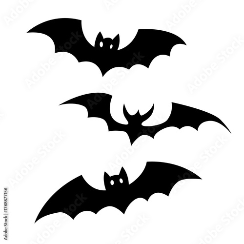 Halloween bat element, Halloween bat flock collection element