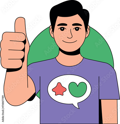 A person shows a thumbs-up gesture, conveying approval and positivity.