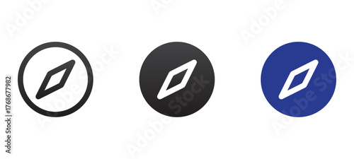 Compass Navigation and Explore Icon